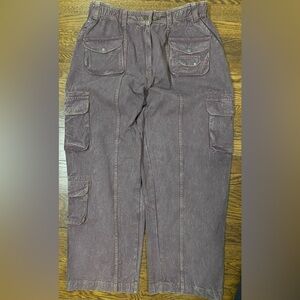 Papar Lace Plum Brown Cargo Pants